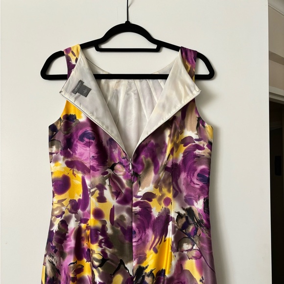 Ann Taylor Cotton/Silk Watercolor Floral Print Dress - Picture 7 of 10